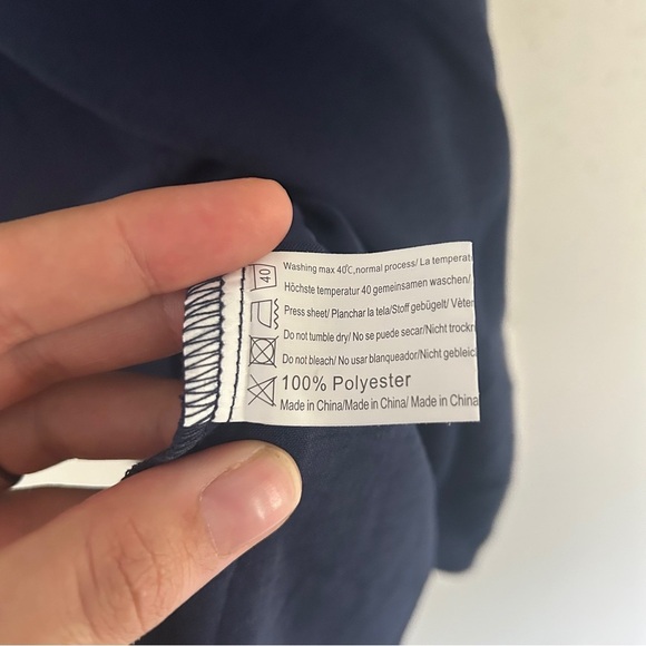 Elegant Navy Ruffle Sleeve Dress Casual Formal Lightweight Mini Summer XXL - Picture 3 of 7